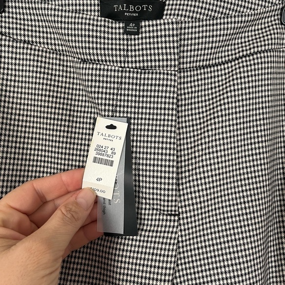 Talbots Pants - Talbots Petites Heritage Style Houndstooth Office Dress Pants Women’s Sz 4P NWT!